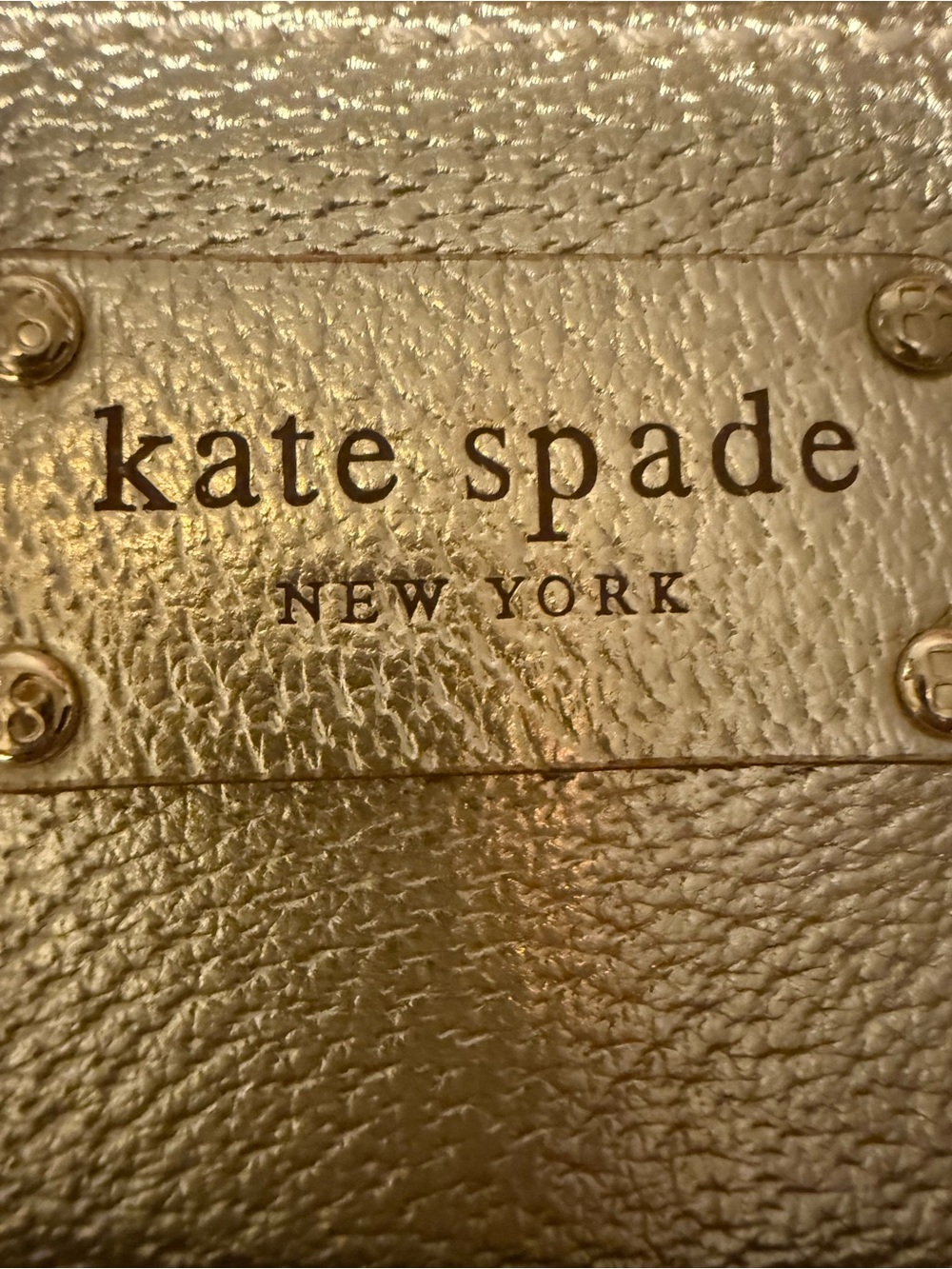 kate spade Metallic Gold Shoulder Bag